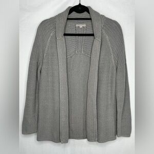 Gap Open Front Light Gray Sweater Relaxed Y2K Sz L
